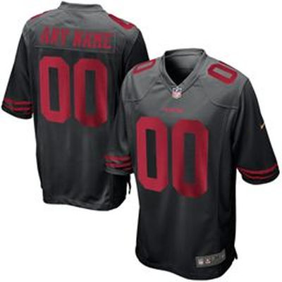 San Francisco 49ers Customized Black Game Jersey 003 - Click Image to Close